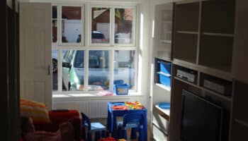 garage conversion used as kids playroom