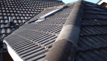 roof tiles on top of house with velux window