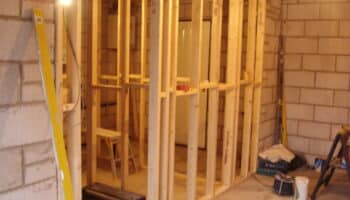 timber studwork to create multiple rooms for more living space as part of a double garage conversion