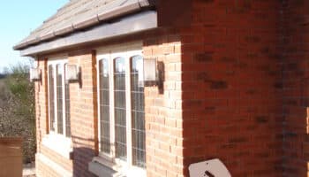 completed external view showing new bricks, windows and lighting