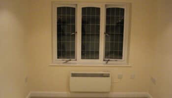 New lead Window & Dimplex Heater in cream room