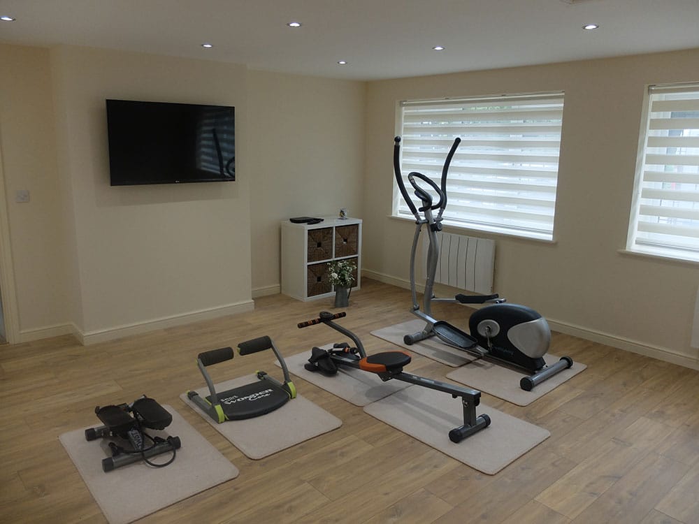 Double Garage Conversion Into Gym And Games Room In Culcheth