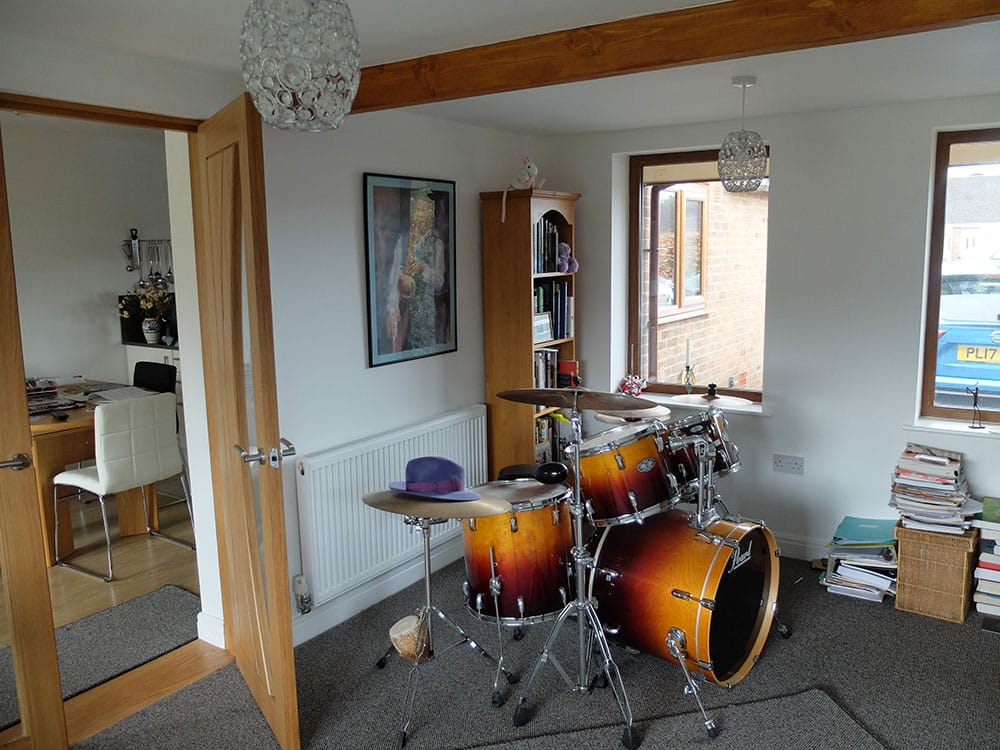 Double Garage Conversion Into Music Room Utility Room