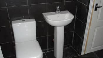 Bathroom, Toilet and sink